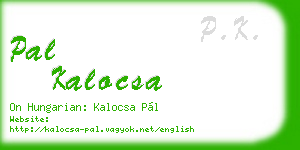 pal kalocsa business card